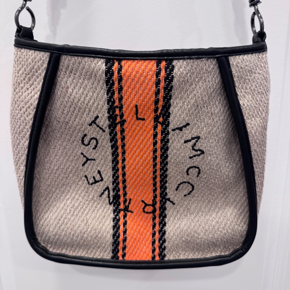 Stella McCartney Mini Logo Crossbody Bag Canvas Vegan Leather Italy